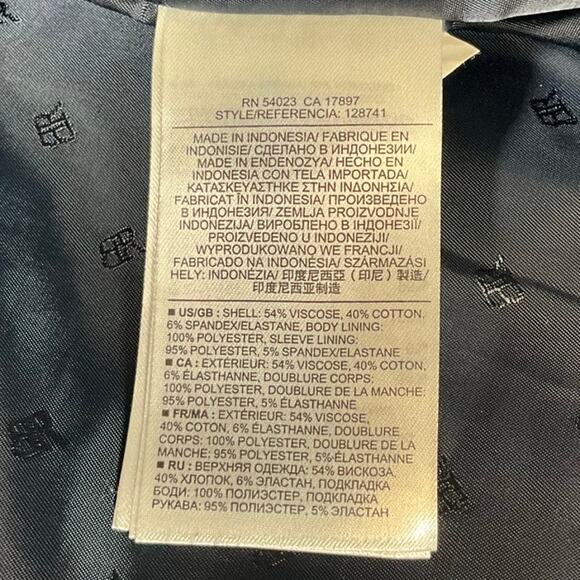 Banana Republic Red & Navy Striped Half Trench Coat Size XS (NWOT) Preppy Lux - Picture 12 of 12